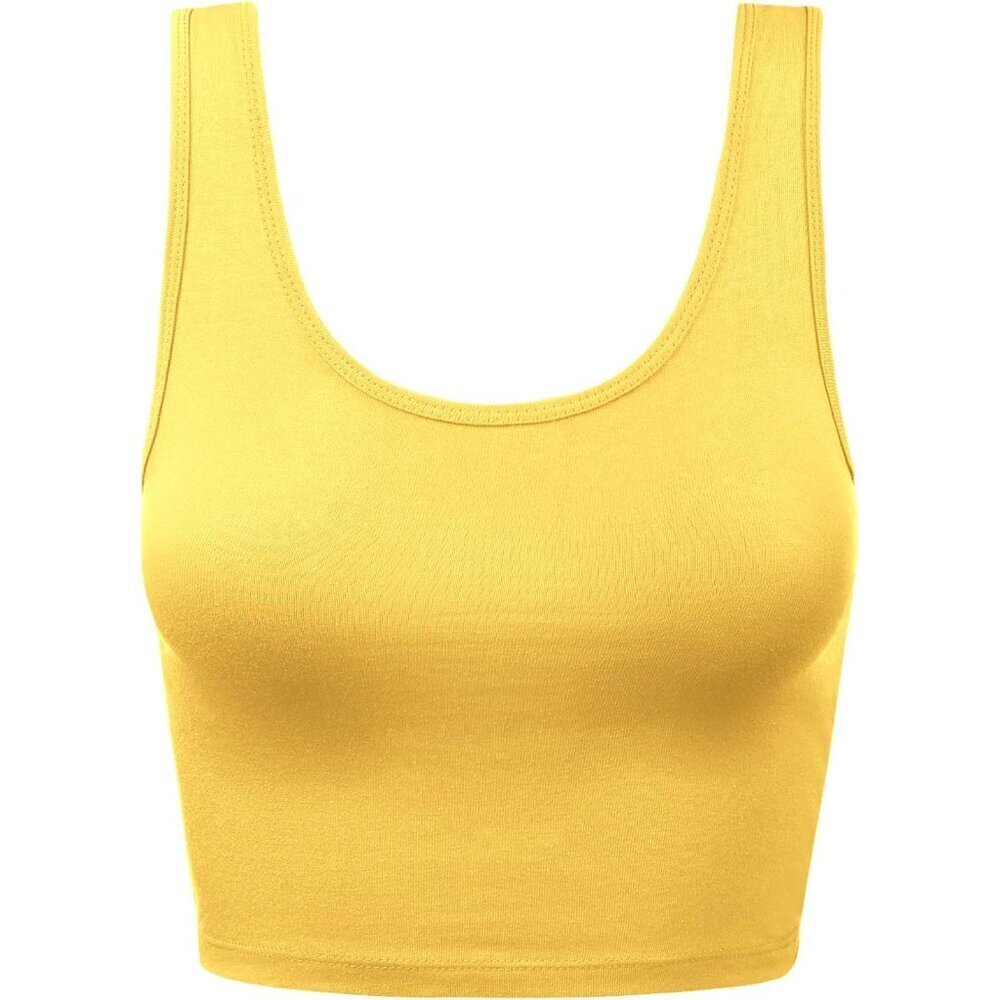 Women Crop Tank Top Cotton Spandex Slim Fit Sleeveless Racerback for Yoga